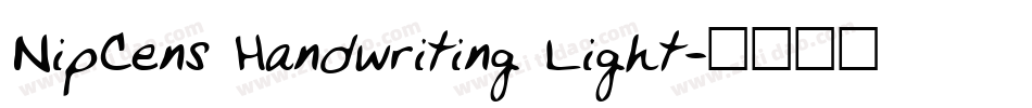 NipCens Handwriting Light字体转换